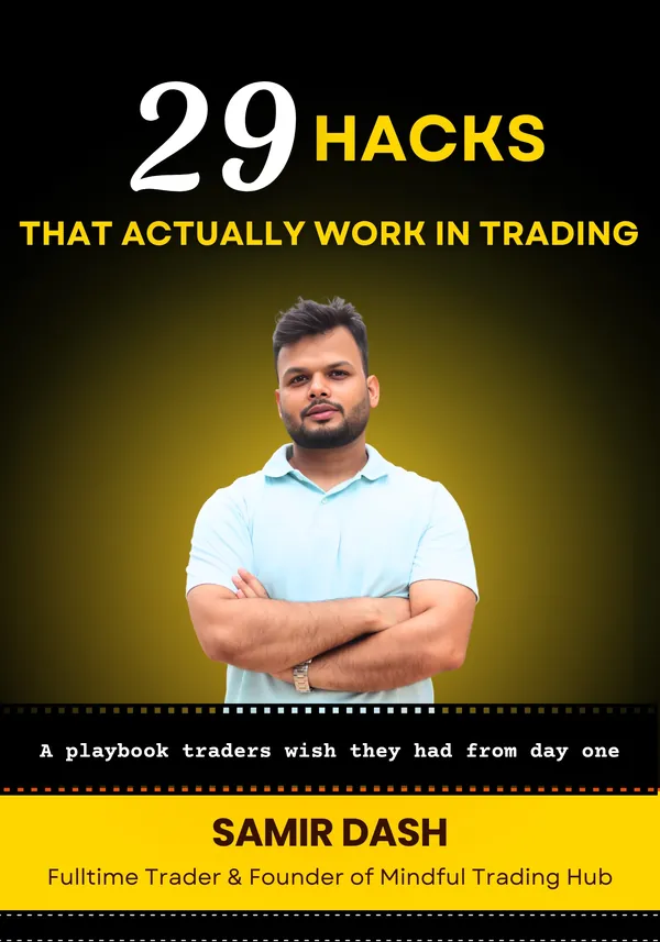 Cover of 29 Hacks That Actually Work in Trading, a trading psychology and discipline book by Samir Dash